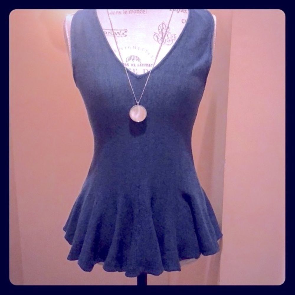 RACHEL Roy • navy blue peplum shirt